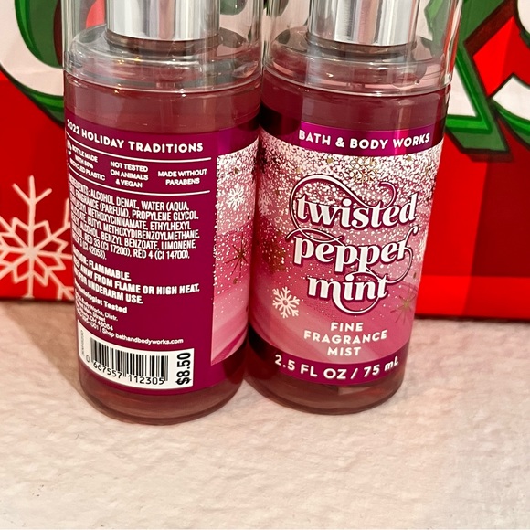 Bath & Body Works 2x TWISTED PEPPERMINT Spray Travel Size. - Picture 3 of 3